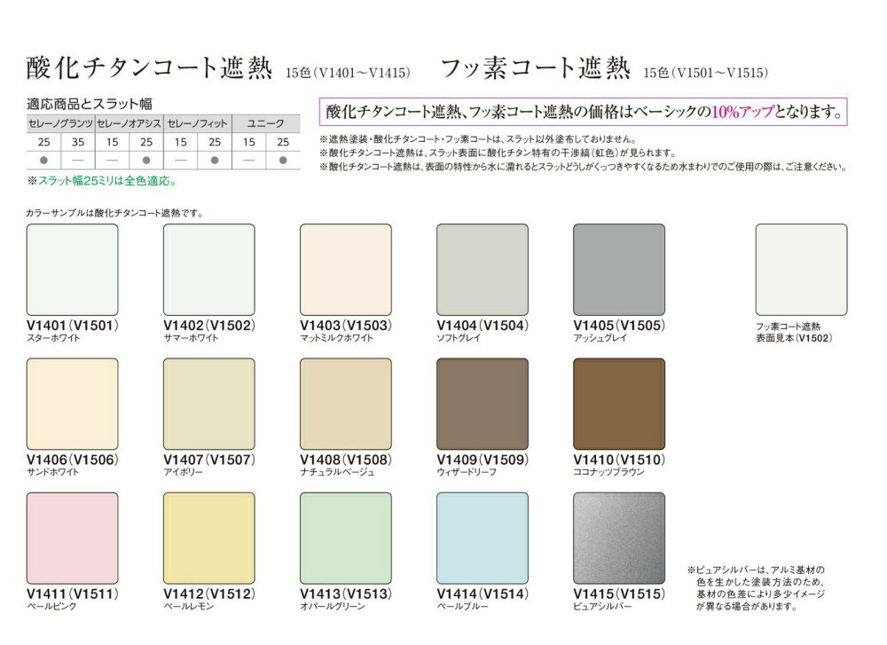 ブラインド ニチベイ 25mmスラット セレーノフィット25（酸化チタン・フッ素コート） 標準タイプ（ループコード式） 幅50〜80cmX高さ141〜160cmまで