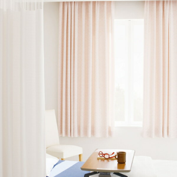 防炎カーテン 防炎ラベル付き サンゲツ 病院 間仕切りカーテン ベット廻りカーテン メルボルン2 ヨコ使い 標準縫製仕様（アジャスタフック使用） 約1.5倍ヒダ使い PK9072〜PK9074 巾〜133cmX丈121〜140cmまで