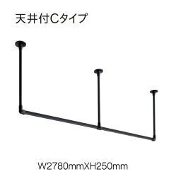 ハンギングバー トーソー TOSO 室内干し 部屋干し ハンガーラック 組立式 H-1 天井付 Cタイプセット W2780mmXW250mm