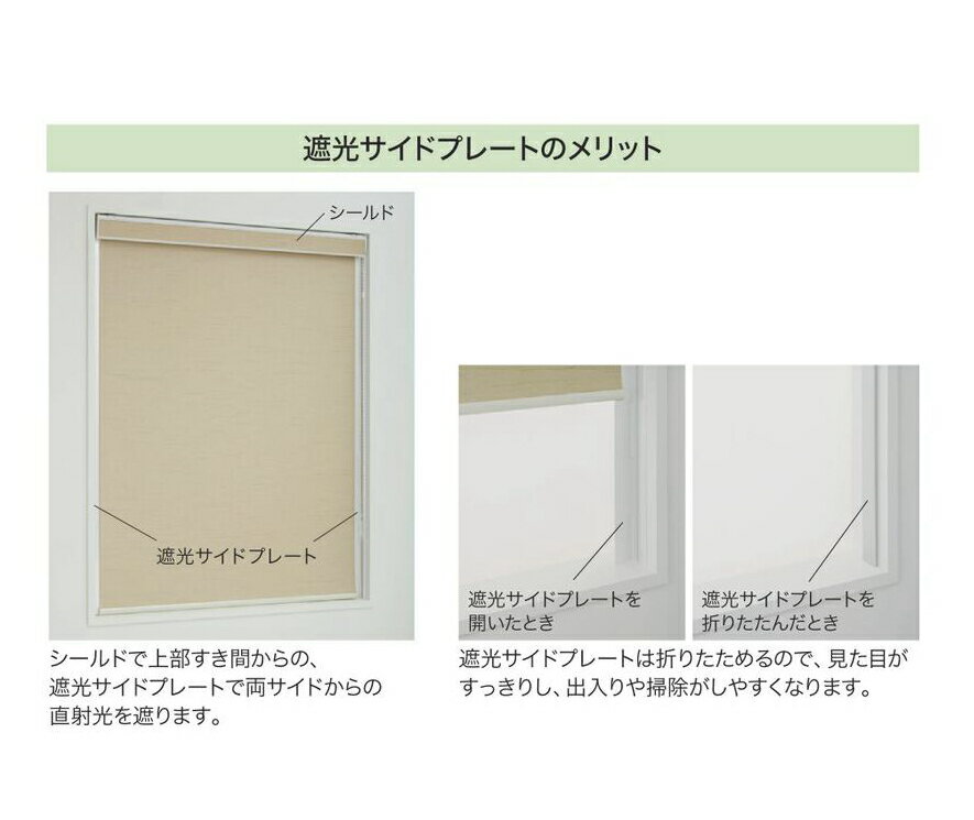 タチカワブラインドブラインド ロールスクリーン ロールカーテン ラルク用 オプション 遮光サイドプレート 長さ50〜80cm(左右1セット)