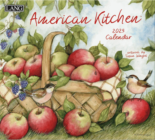 2025年度　ラング社製カレンダー/アメリカンキッチン【LANG ラング社】 AMERICAN KITCHEN カレンダー Susan Winget カントリー 340×610mm 輸入カレンダー インテリア 2025　Calendar 令和7年 暦