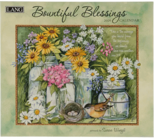 2026年度 ラング社製カレンダー/バウンティフル ブレッシングス【LANG ラング社】BOUNTIFUL BLESSING カレンダー 鳥 340×610mm 輸入カレンダー インテリア 2026 Calendar 令和8年 暦