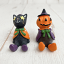 ハロウィンミニオブジェ カボチャマン＆クロネコハロウィン ハロウィーン halloween カボチャ 黒猫 雑貨 オブジェ