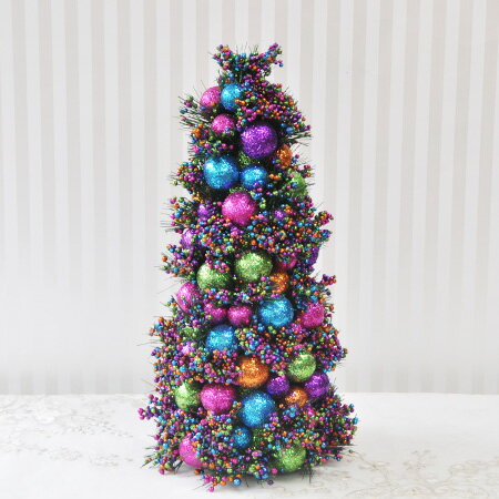 サーカスカラーコーンツリー【クリスマス　ツリー　サンタ　スノーマン　ノエル】【ロココ】【妖精　フェアリー　妖精雑貨　フェアリー雑貨】【天使　エンジェル　天使雑貨　エンジェル雑貨】【薔薇　ばら　バラ】