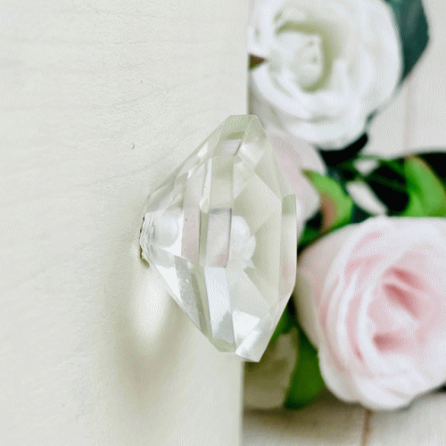 ガラスノブ　ダイヤカットリメイク 取っ手 引き出し のぶ つまみ パーツ DIY おうち時間