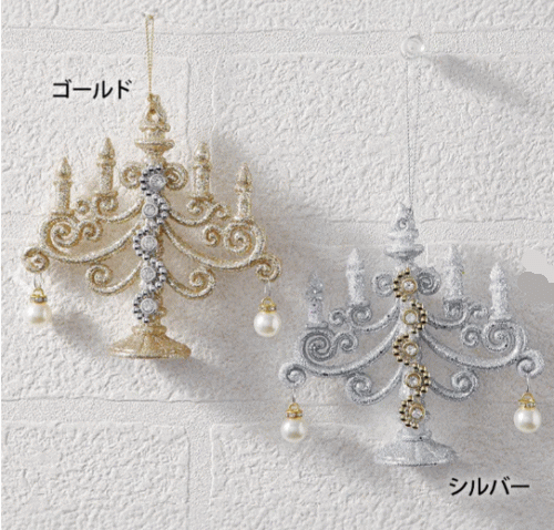 Rakuten - グリッターシャンデリアオーナメント 【クリスマス　christmas】【薔薇雑貨　薔薇食器　ローズ小物　可愛い　ヴィクトリアン】【天使　エンジェル　天使雑貨　エンジェル雑貨】