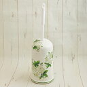ホワイトローズ トイレブラシ陶器 トイレブラシホルダー バラ 薔薇 ローズ エレガント 華やか サニタリー(3)