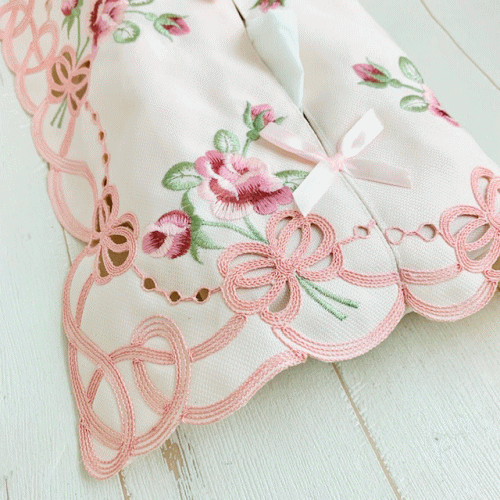 【送料メール便210円へ変更可能】ピンクフラワー ティッシュボックスカバーティッシュカバー ティッシュケース バラ 薔薇 ローズ 花 フラワー 洗濯できる 洗える 華やか エレガント 上品 [2]