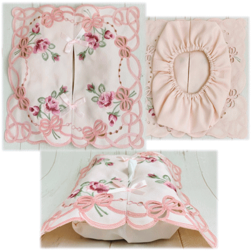 【送料メール便210円へ変更可能】ピンクフラワー ティッシュボックスカバーティッシュカバー ティッシュケース バラ 薔薇 ローズ 花 フラワー 洗濯できる 洗える 華やか エレガント 上品 [3]