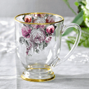ローズブーケ ガラスマグカップ ガラス グラス コップ マグカップ 耐熱 来客 おもてなし 上品 華やか バラ 薔薇 ローズ フラワー ギフト プレゼント