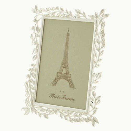 メタル リーフフォトフレーム合金 写真たて フォト シルバー スタイリッシュ インテリア ディスプレイ ギフト プレゼント