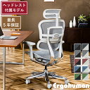 エルゴヒューマン プロ2 ヘッドレスト付属 新基盤 Ergohuman PRO2 High オフィスチェア 多機能チェア 高機能 ランバーサポート ハイブリッド リクライニング 座面昇降 奥行調節 アーム調整 ヘッドレスト 腰痛軽減 ゲーミングチェア オフィス デスクチェア 椅子 メッシュ