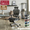 エルゴヒューマン プロ2 オットマン内蔵 新基盤 Ergohuman PRO2 OTTOMAN オフィスチェア 多機能チェア 高機能 ランバーサポート ハイブリッド リクライニング 座面昇降 奥行調節 アーム調整 ヘッドレスト 腰痛軽減 ゲーミングチェア オフィス デスクチェア 椅子 メッシュ