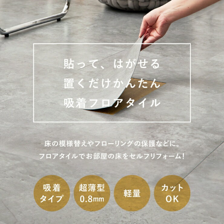 【楽天スーパーSALE 期間限定！特別クーポン配布中！】54枚入り 貼ってはがせる 超薄型フロアタイル 幅30cm 奥行き60cm 軽量 床保護シート カットOK キッチン 台所 洗面所 吸着シート 接着剤不要 キッチンマット リフォーム アレンジ 模様替え DIY 大理石調 2