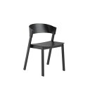 COVER SIDE CHAIR Black カバーサイドチェア ブラック W53.6cm D48.9cm H75.4cm SH45.4cm 北欧家具 スカンジ...