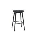 FIBER BAR STOOL WOOD BASE SH:75CM Refine Leather-Black/Black ファイバーバースツール ウッドベース SH:75CM リファインレザーブラック/ブラック BLCK_BLCK W45cm D45.5cm H76cm SH75cm 北欧家具 スカンジナビアデザイン 23665