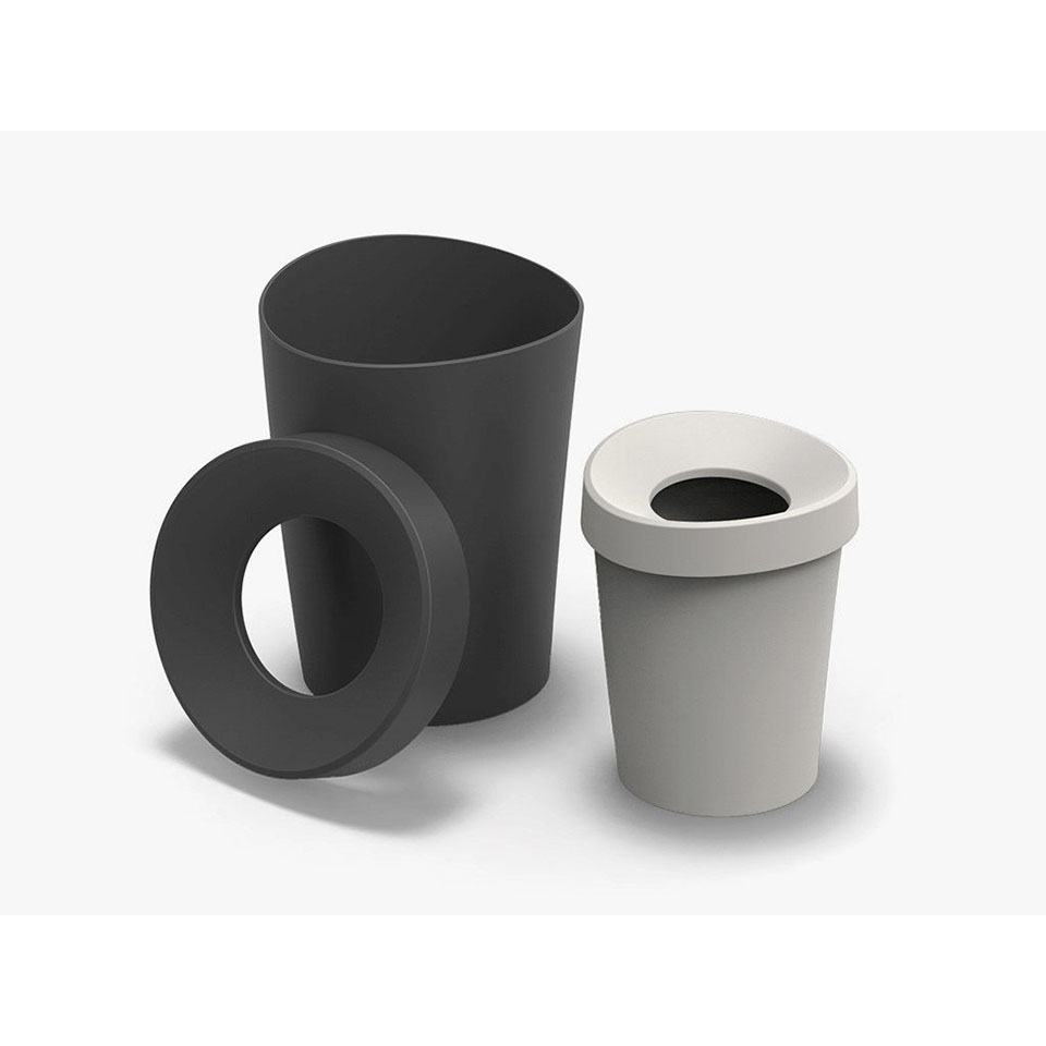 【正規品】vitra ヴィトラ Happy Bin ハッピービン sky gray スカイグレー Lサイズ Michel Charlot ミシェル・シャーロット ダストボックス ゴミ箱 Φ30×H37.5cm ポリプロピレン 203 155 03 [3]