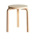 【正規品】【要組立】Artek アルテック スツール 60 Alvar Aalto アルヴァ アアルト バーチ W38×D38×H44cm 北欧家具 フィンランド 3本脚 スタッキング