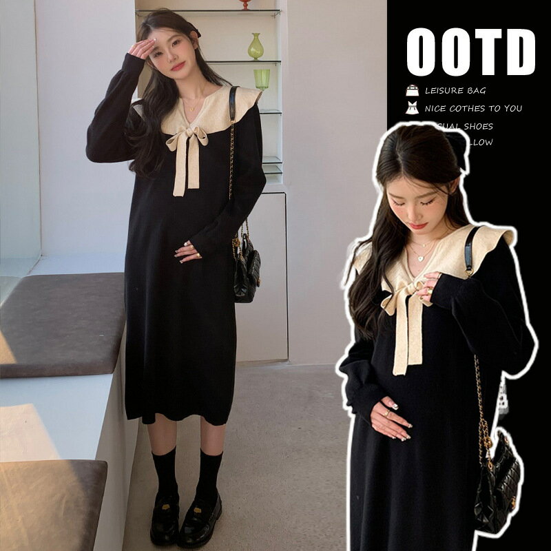 ★新作 送料無料　マタニティ　秋ドレス　ワンピース　2024新ドレスセット　女性ファッション、ファッション、高級感　秋スカート