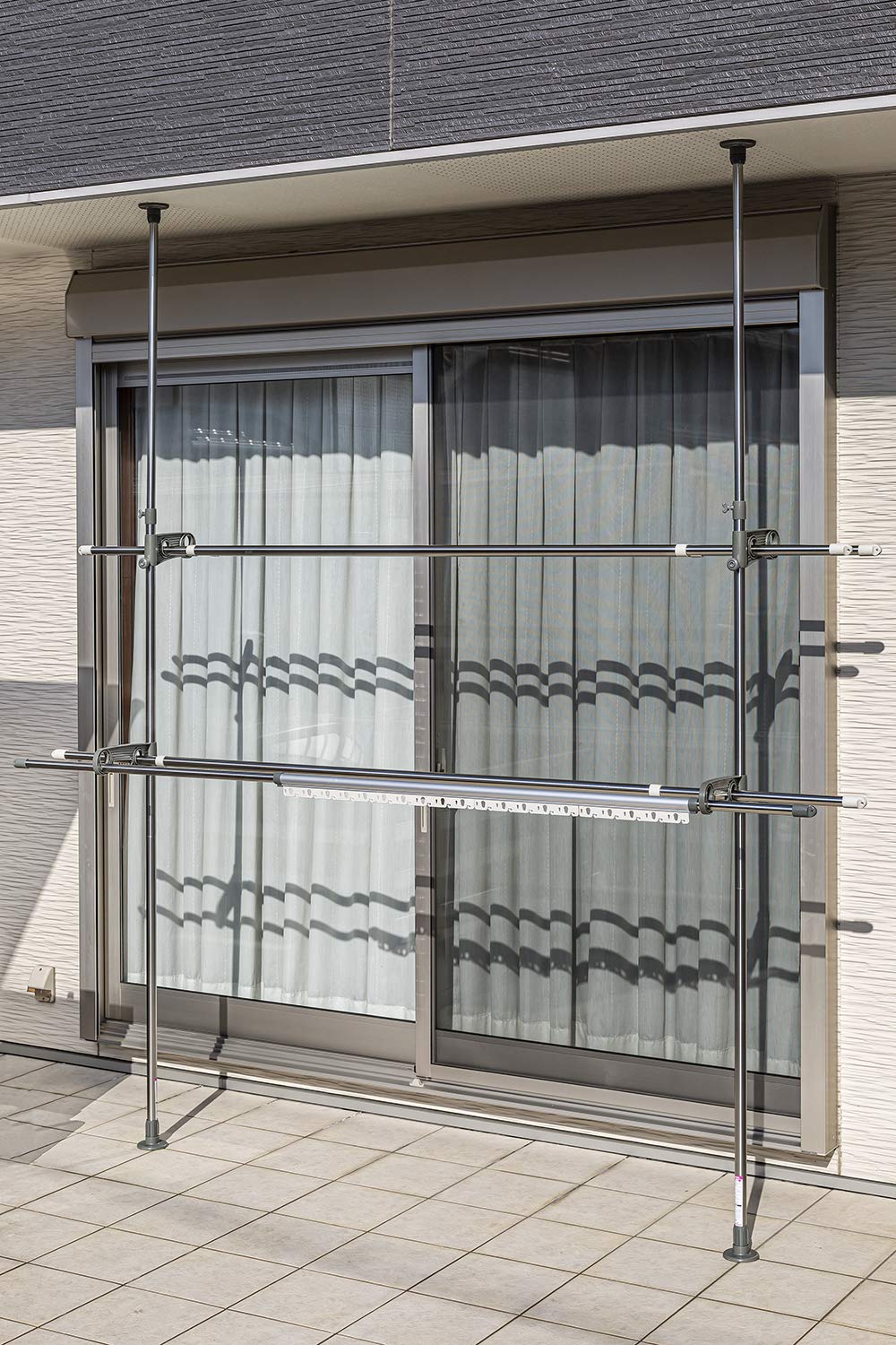 サイズ約:幅9×奥行51X高さ200~275cm製品重量:約 2.8kg色:ステン&amp;グレー材質/本体 ステンレスパイプ、成型部品:PP樹脂・ABS樹脂、ゴム:天然ゴム、バネ・ネジ類:鉄(メッキ)仕様(能力) 専用竿受けL:2個 専用...