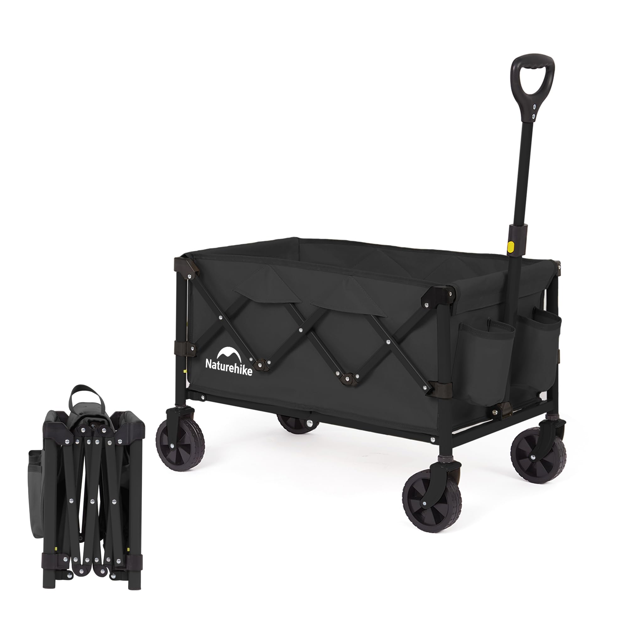 Rakuten - 公式ショップ キャリーワゴン 自立収納 最大容量 耐荷重 コンパクト カバーとホイール 取り外し可能 天板と連結可 アウトドアワゴン