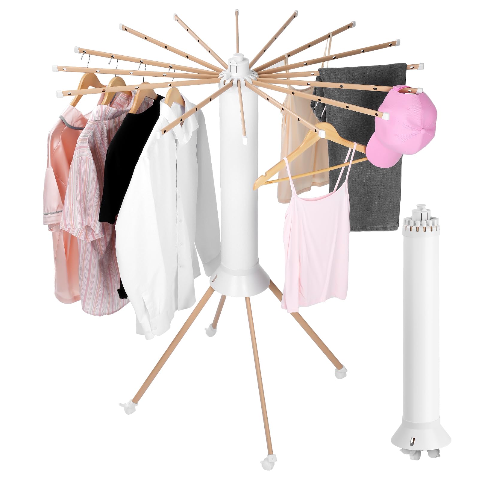 物干しスタンド 洗濯物干し 部屋干し 工具不要 伸縮式洗濯物干し 洗濯ラック 全体負荷重32kg 16つパイ..