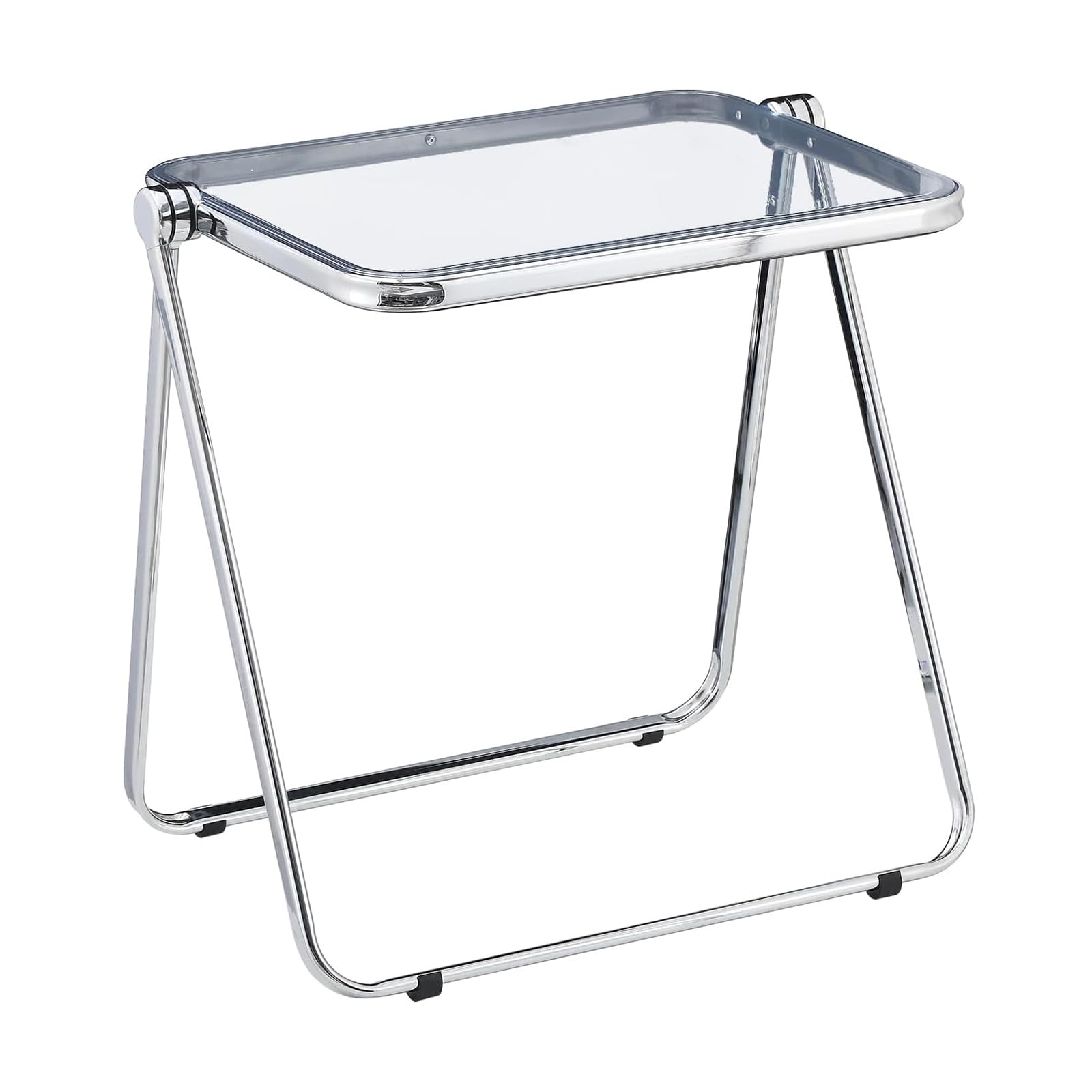 折りたたみテーブル クリア 50x64x70cm 透明テーブル フォールディングテーブル 折り畳みデスク テーブ..