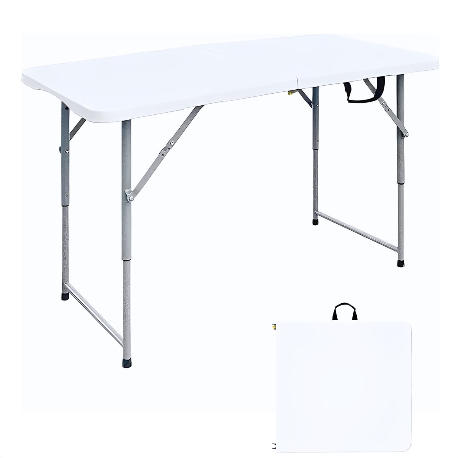 作業台 ワークテーブル 折りたたみ 幅120cm×奥行60cm×高さ48~74cm 3段階調整 軽量 アウトドアテーブル ..