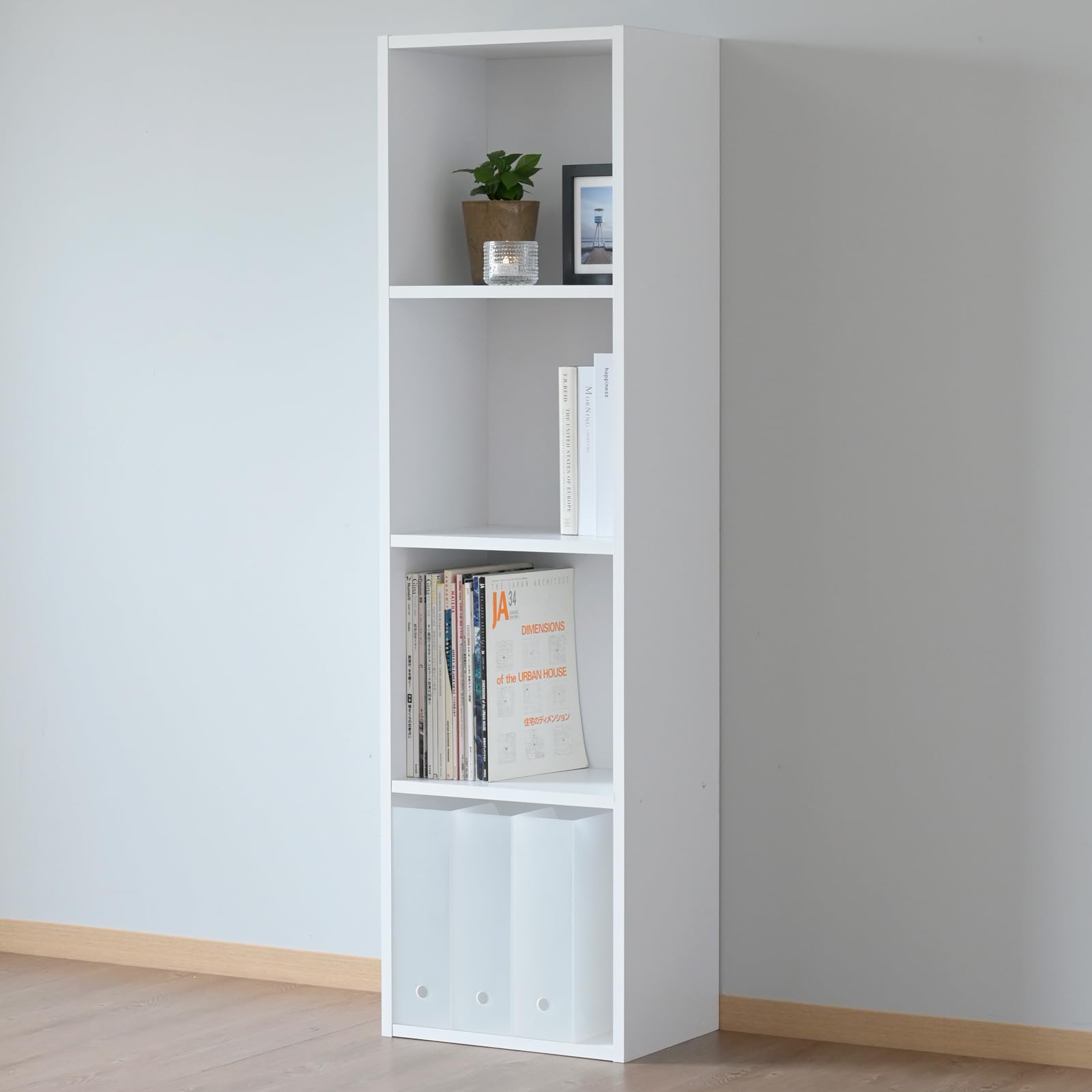 棚 本棚 カラーボックス A4ファイル対応 4段 幅40×奥行29×高さ144.5cm 横置き 積み重ね可能 収納 組立..