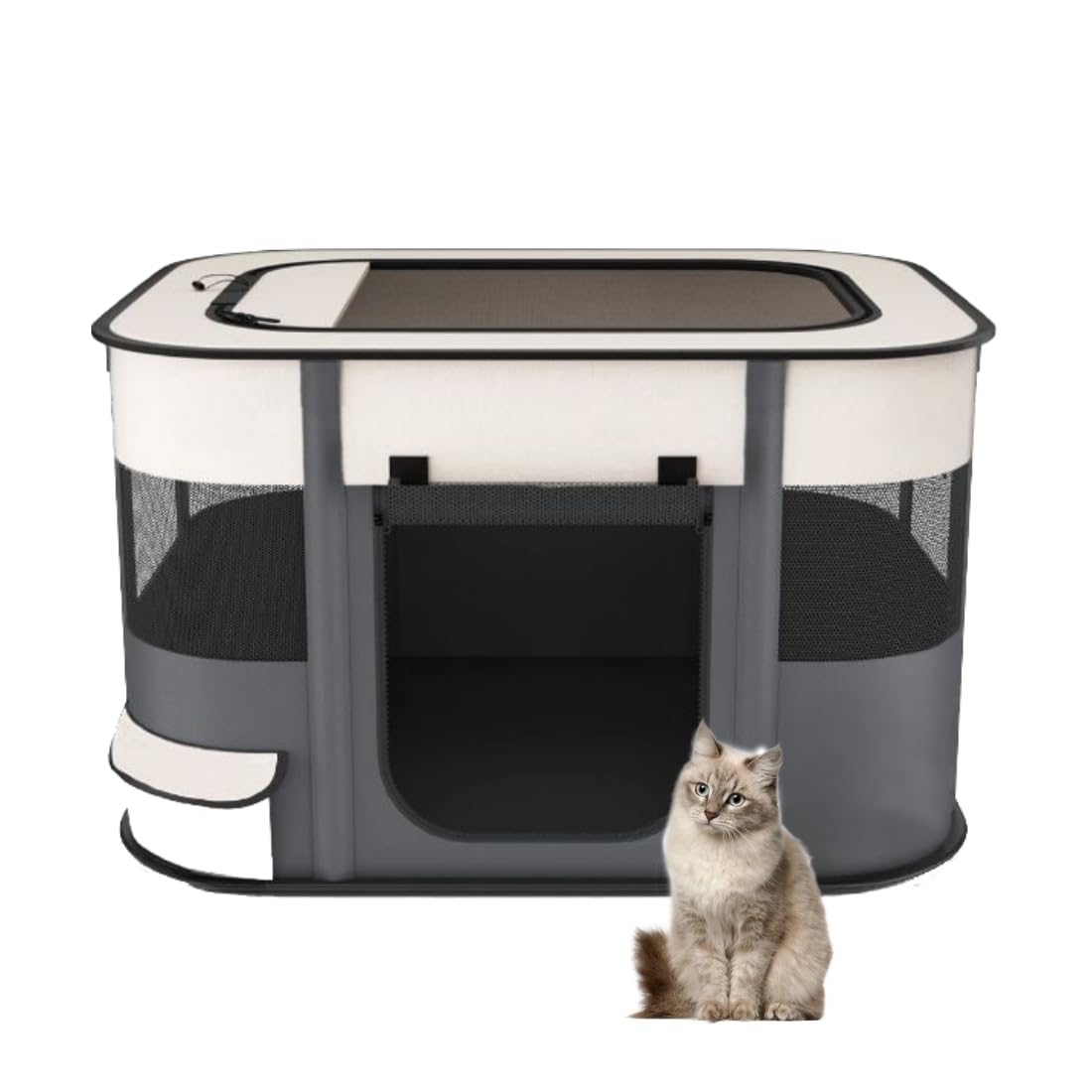 長方形折りたたみ式ペットサークル収...