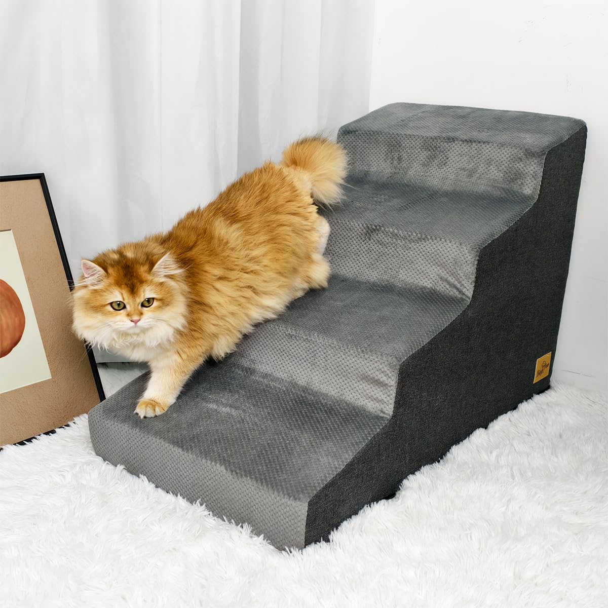 犬 階段 ドッグステップ 高さ50センチ ペット用ソファー階段 4段 小型犬 踏み台 室内 ドッグスロープ ..