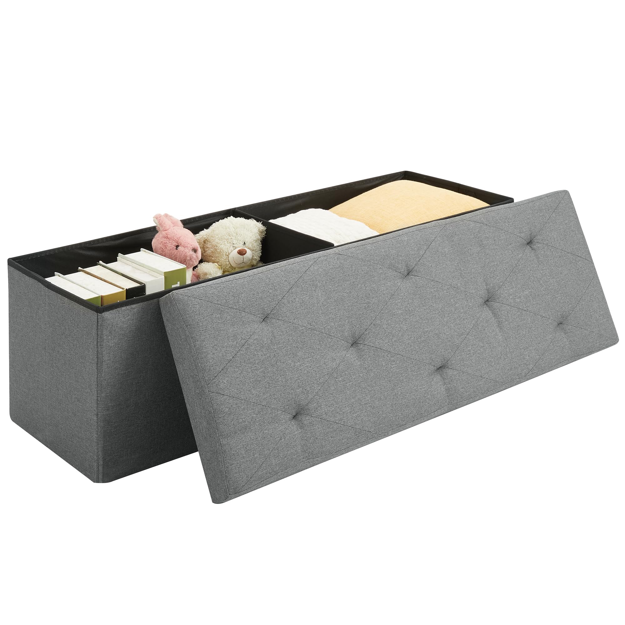 収納スツール オットマン 収納ベンチ 収納ボックス 幅110*奥行き38*高さ38CM 耐荷重50kg 多機能 折り畳..