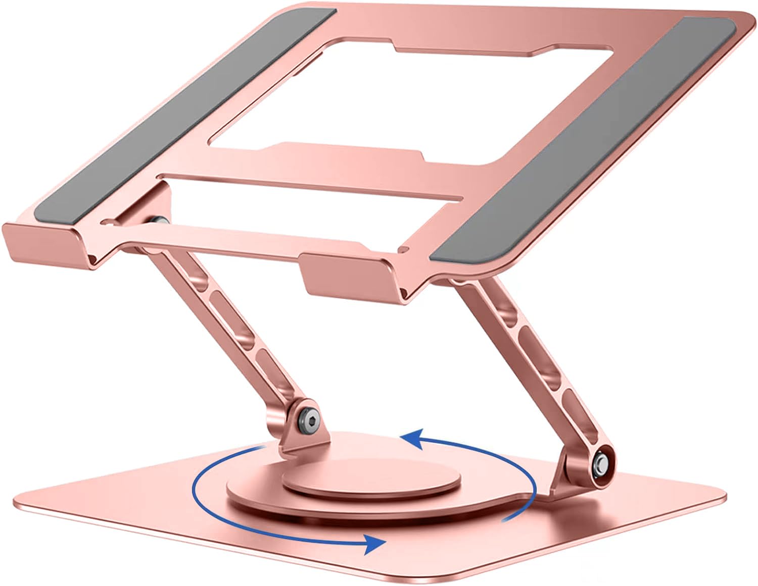 【360度回転式】傾斜角度を調整できるだけではなく、360度回転することもできます。会議や勉強の時に、頻繫にスタンドを移動する必要はなくて、回転するだけで向かい合う相手と画面を共有できます。単軸にサポートされ、ミリ単位で細かな調整ができます...