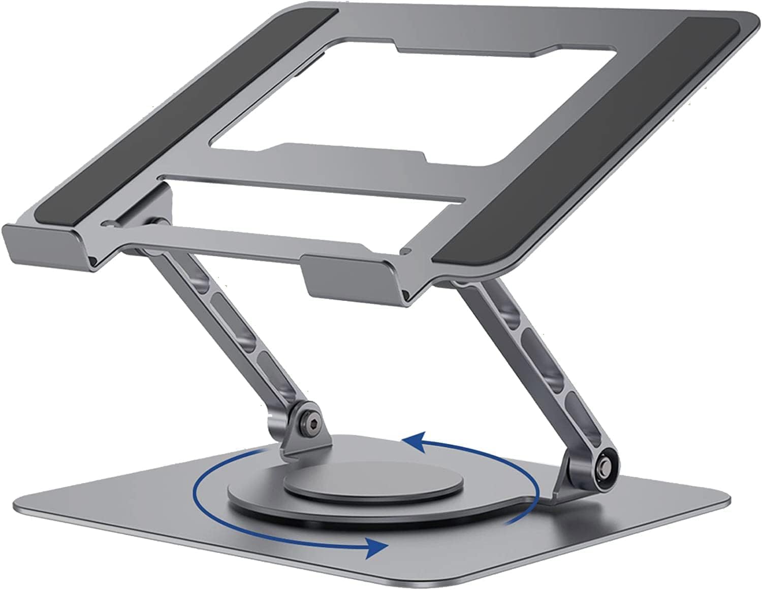 ノートパソコン スタンド アルミ合金 360°回転 pcスタンド 高度 角度調節可能 折畳み パソコンスタンド..