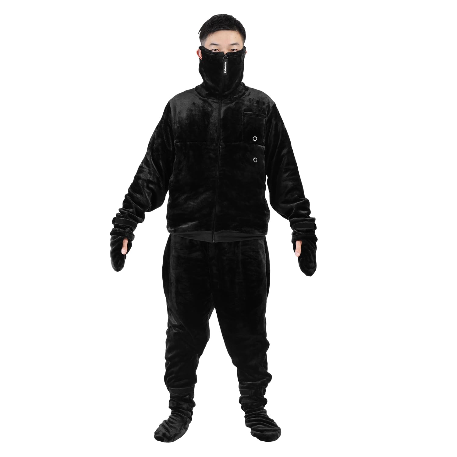 着る毛布 ゲーミング着る毛布 ダメ着 4SG スマホゲーマー向け 上下セパレート ブラック Lサイズ