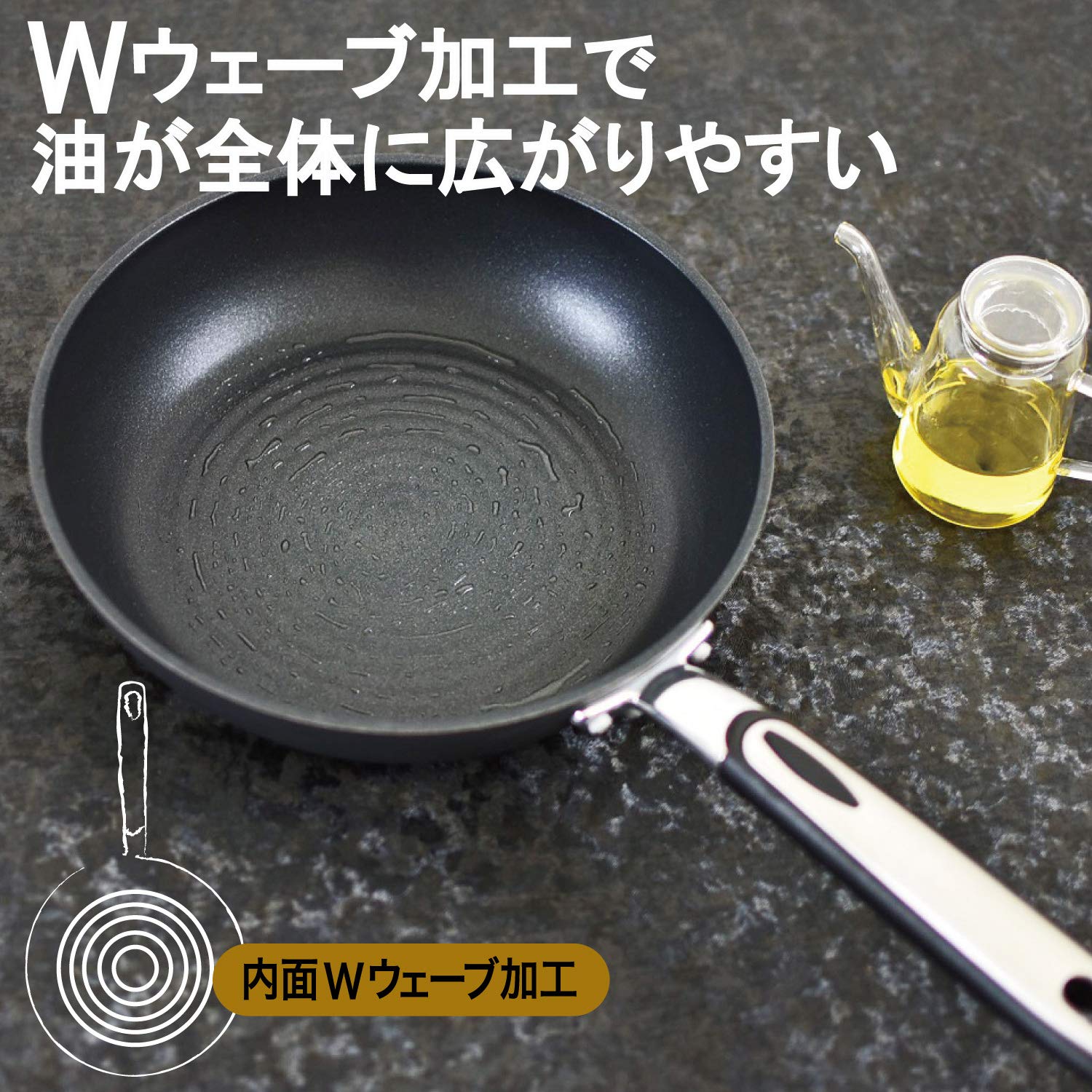 デンダ楽天市場店のフライパン 26 [対応] 軽量 IHべルサージュ テフロン加工 日本製｜アングル2