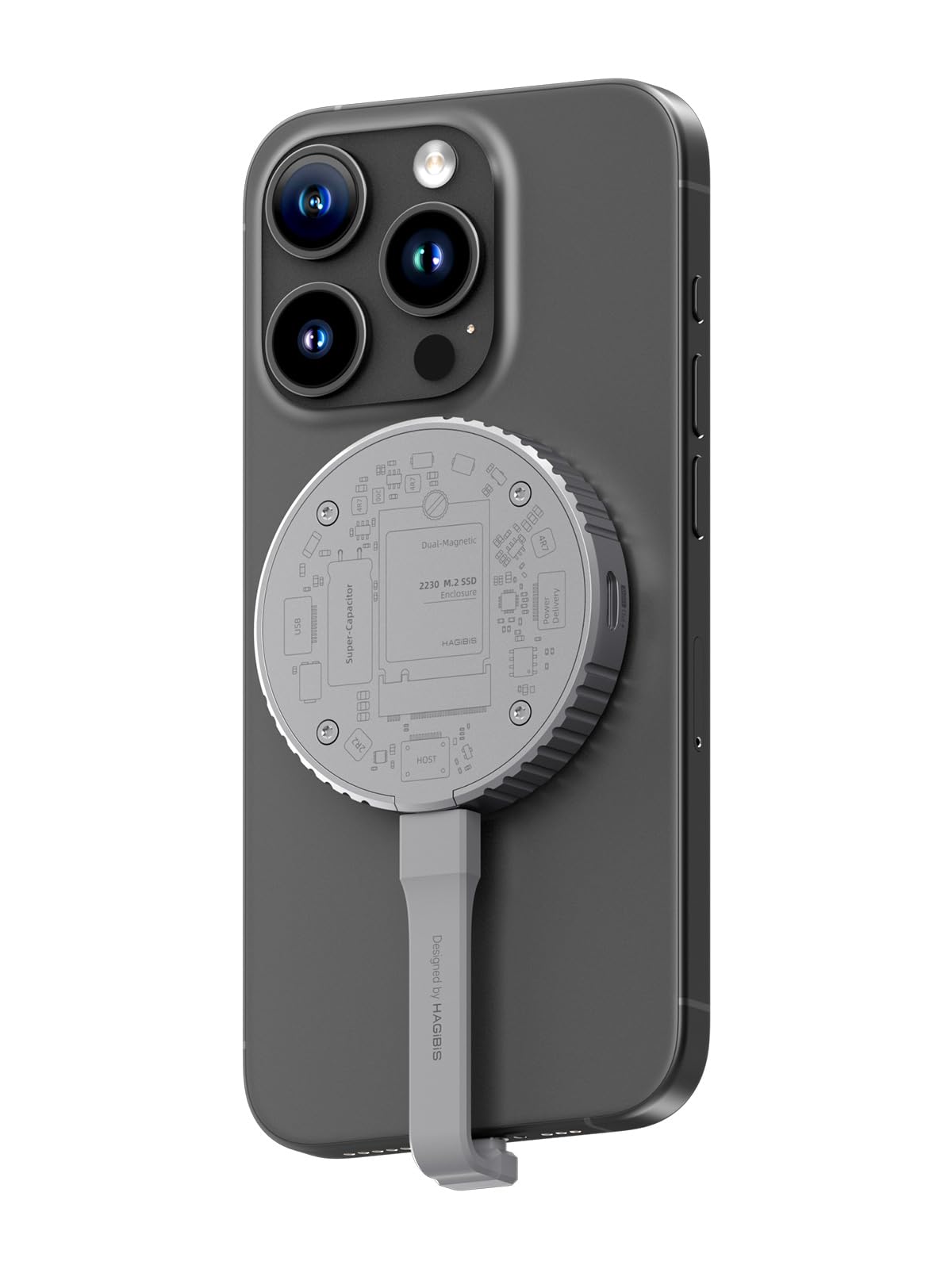 Hagibis 磁気M.2 2230 NVMe SSD外付け Magsafe付き 外付けSSDケース iPhone 15 Pro Max ProRes USB C 3.2 Gen2 Type-C 10Gbps - NVMe PC