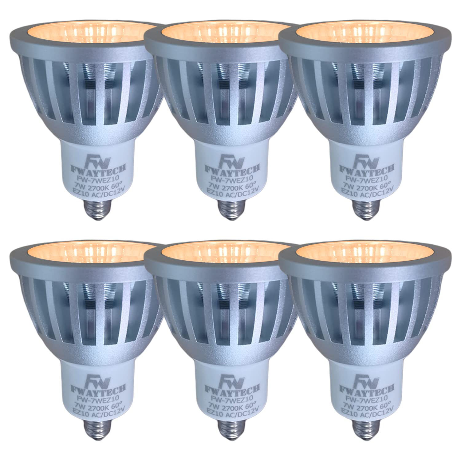 【送料無料】FWAYTECH ez10 led電球 12V COB7W JR50ダイクロ型 ハロゲン電球60W?75W相当 密閉器具対応 (電球色相当(2700K), 7W EZ10口金