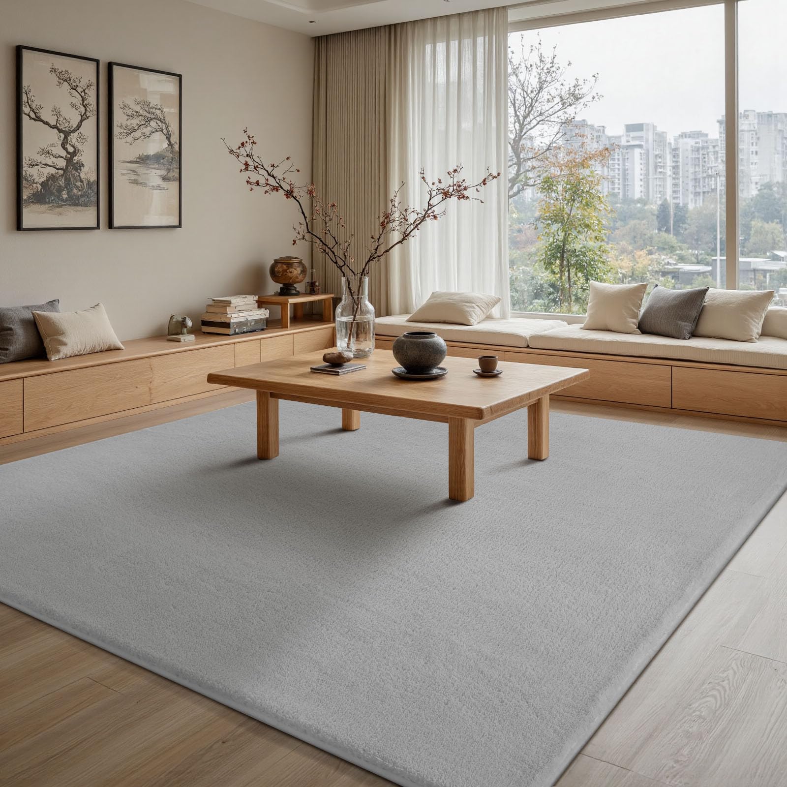 樂天商城 - 【送料無料】ラグマット カーペット 160x230cm 全厚約2cm 滑り止め付 洗えるラグ 抗菌 ふわっと手触り 防音絨毯 オールシーズ おしゃれ