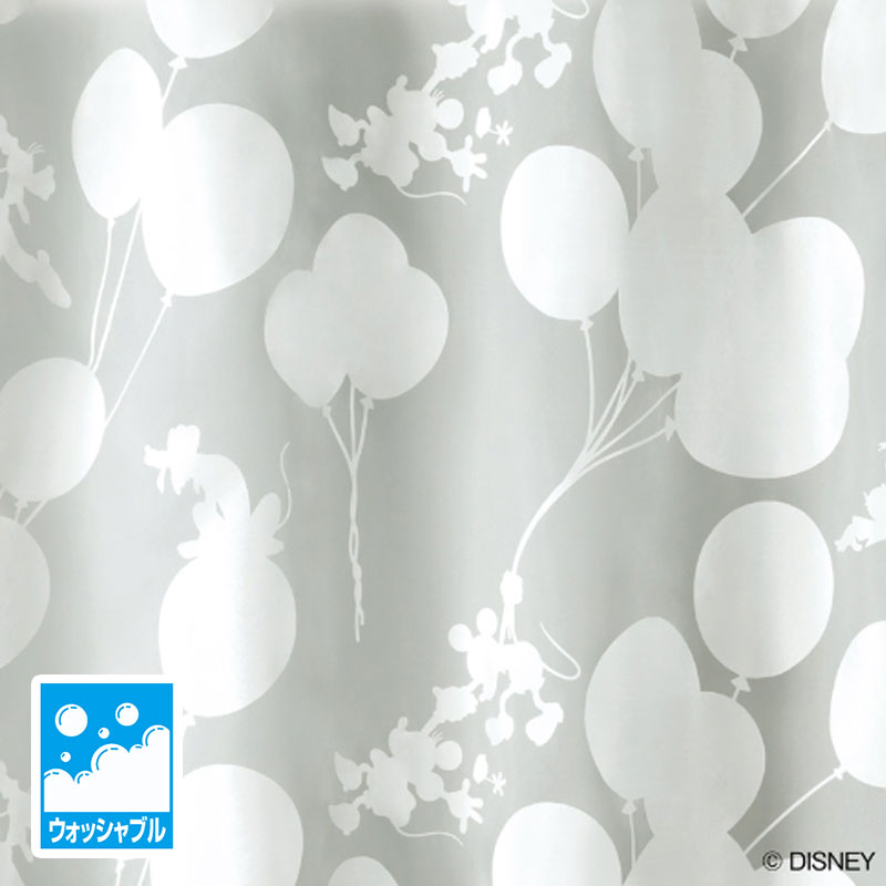 樂天商城 - スミノエ ディズニー レースカーテン ミッキー/バルーンボイル（MICKEY/balloon voile）1枚入 ボイル オパール 風船
