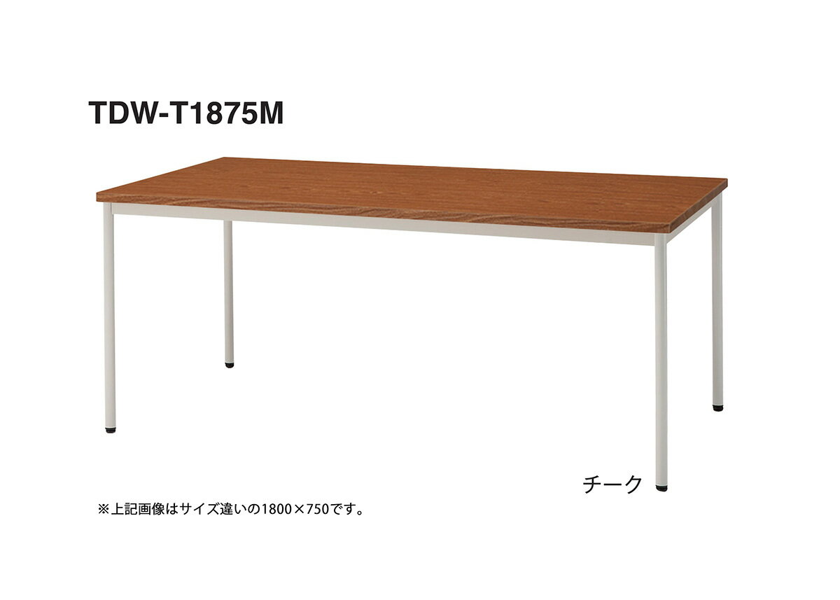 TOKIO【TDW-T1560M】ミーティングテーブル 塗装脚 棚無 共貼り 1500×600 [2]