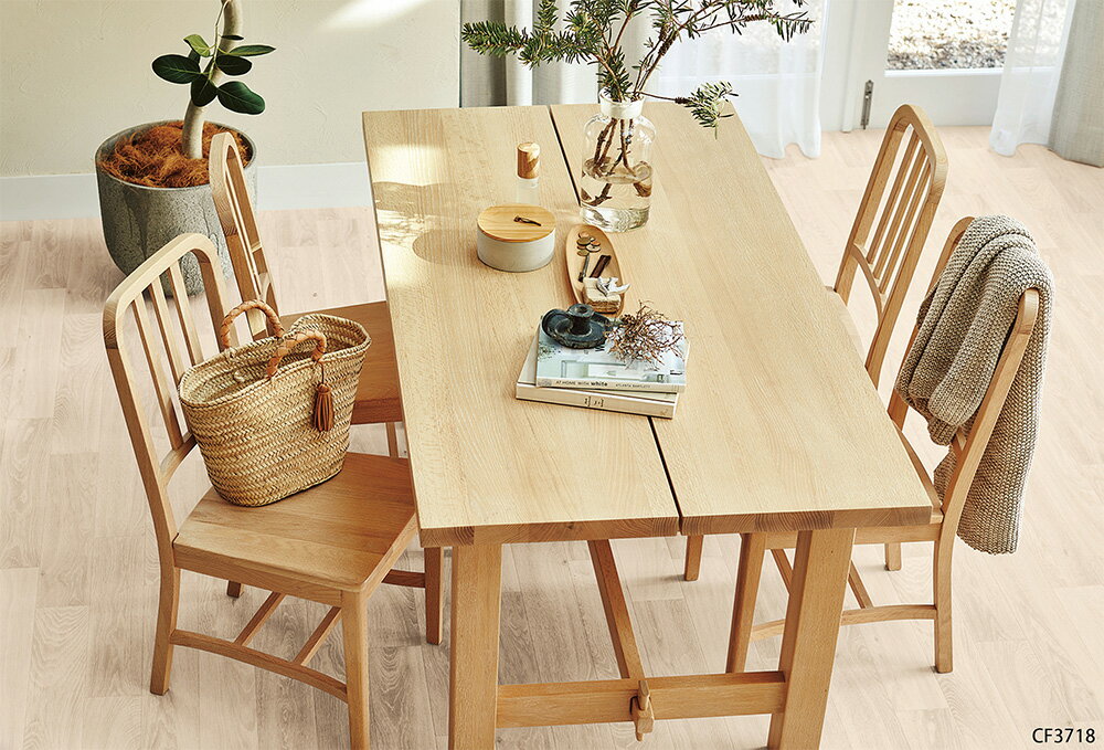 東リ CFシート-P 店舗用クッションフロア CF3718 CF3719 ［旧品番：CF3513 CF3514］（チョークドオーク） ウッド ペット 消臭 抗菌 抗ウィルス 防臭 土足 ワックス不要 2