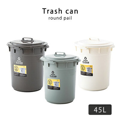 Rakuten - ダストボックス 45L ゴミ箱 ごみばこ トラッシュカン ごみ箱 グリーン ナチュラル 分別 おしゃれ 東屋 AZUMAYA 北欧 送料無料 アウトレット R&N / ラウンドペール 45L