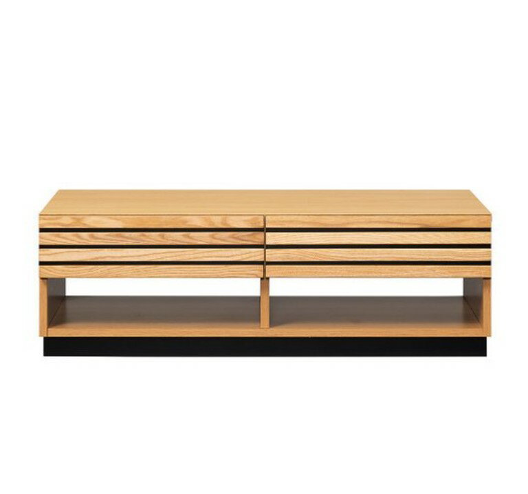 Life with Design リビングテーブル 110 センターテーブル ナチュラル 木製 天然木 シック モダン おしゃれ アッシュ材 タモ材 収納棚 無垢 格子 ルーパー 棚付き 収納付き 引出し スタイリッシュ 収納 オープンラック 家具 モデルルーム系 ショールーム モデルハウス系