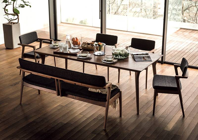 Koti 冨士ファニチア ウォールナット 北欧 日本製 背付きワイド2Pベンチ D03780F FUJI FURNITURE デザイナーズ 収納家具 インテリア家具 リビング収納 木目調 空間演出 インテリア性 便利 シンプルデザイン 幅広タイプ 省スペ 北欧デザイン 省スペ [2]