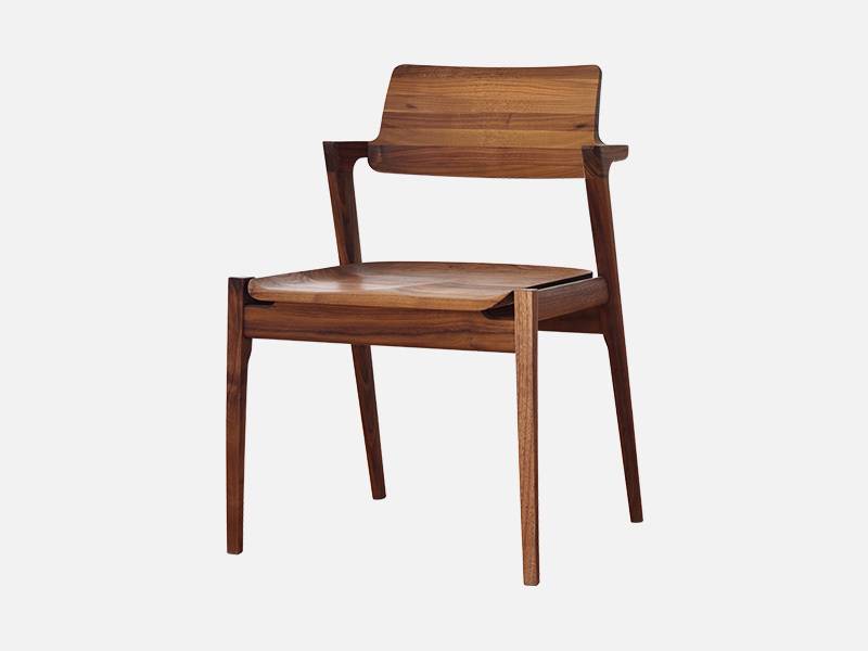 乐天商城 - アームレスチェア Koti 冨士ファニチア ウォールナット 北欧 日本製 おしゃれ D04460N FUJI FURNITURE 板座 収納家具 インテリア家具 リビング収納 木目調 空間演出 インテリア性 便利 シンプルデザイン 幅広タイプ 省スペース 北欧デザイン ナチュ