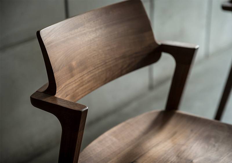 アームレスチェア Koti 冨士ファニチア ウォールナット 北欧 日本製 おしゃれ D04460N FUJI FURNITURE 板座 収納家具 インテリア家具 リビング収納 木目調 空間演出 インテリア性 便利 シンプルデザイン 幅広タイプ 省スペース 北欧デザイン ナチュ [3]