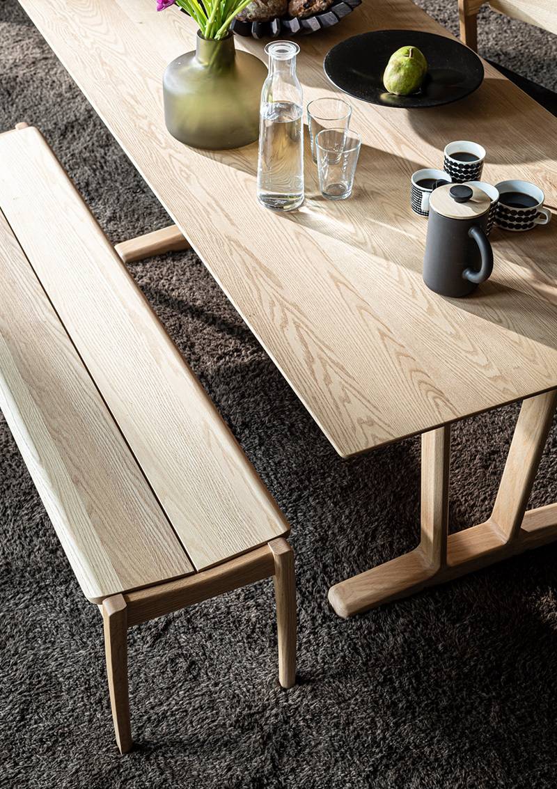 Koti 冨士ファニチア 木製 ウォールナット無垢材 北欧 ナチュラル 日本製 おしゃれ ダイニング 2Pベン..