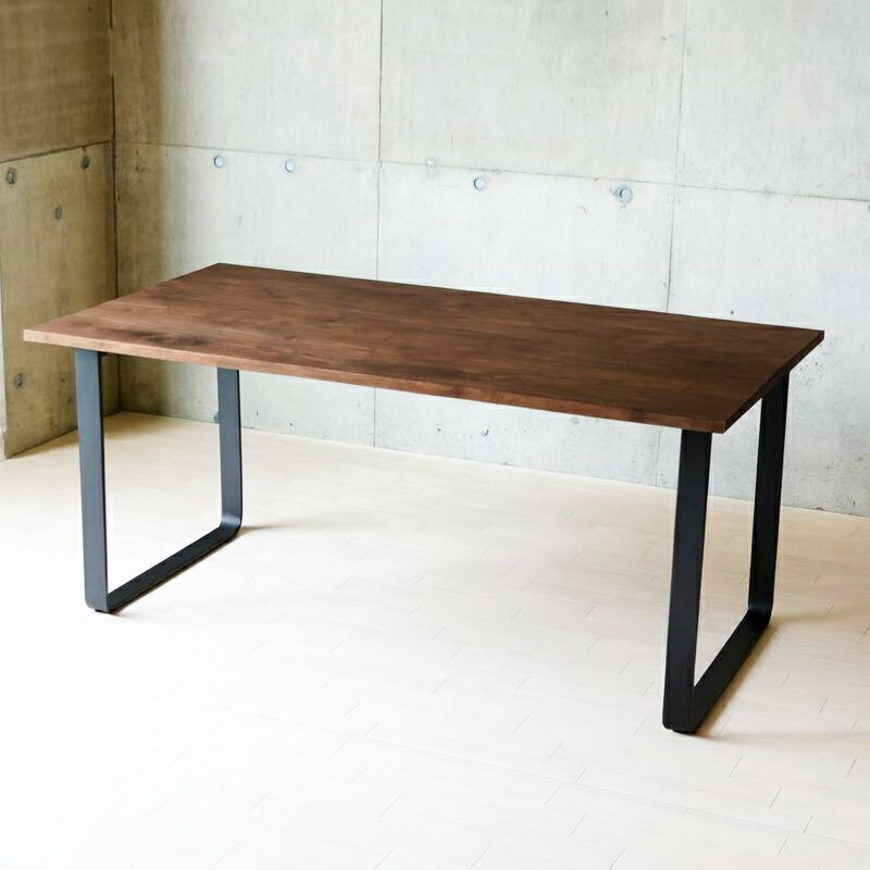 ダイニングテーブル ウォールナット 無垢材 天然木 北欧 ナチュラル おしゃれ 無垢天板 アイアン脚 140..