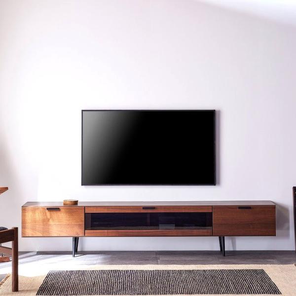 Low Board - テレビボード 幅200 脚付き おしゃれ 無垢 北欧 テレビ台 TV台 ローボード 天然木 ウォールナット オーク ナチュラル シンプル モダン ガラス扉